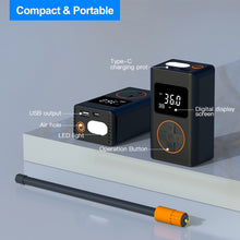 Load image into Gallery viewer, Car Wireless Electrical Air Pump Tire Inflatable Multifunction Pump Inflator Air Compressor Pump for Motorcycle Bicycle
