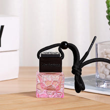 Load image into Gallery viewer, 8ml/10ml Car Air Freshener Oil Empty Bottle Car Air Freshener Decoration Perfume Hanging Glass Essential Oil Bottle with Black Caps Accessories
