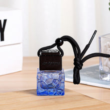 Load image into Gallery viewer, 8ml/10ml Car Air Freshener Oil Empty Bottle Car Air Freshener Decoration Perfume Hanging Glass Essential Oil Bottle with Black Caps Accessories
