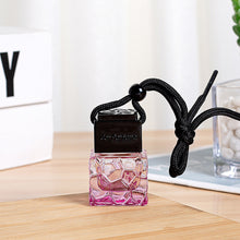 Load image into Gallery viewer, 8ml/10ml Car Air Freshener Oil Empty Bottle Car Air Freshener Decoration Perfume Hanging Glass Essential Oil Bottle with Black Caps Accessories
