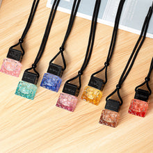 Load image into Gallery viewer, 8ml/10ml Car Air Freshener Oil Empty Bottle Car Air Freshener Decoration Perfume Hanging Glass Essential Oil Bottle with Black Caps Accessories
