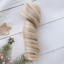 Load image into Gallery viewer, Ponytail Cotton Doll Chemical Fiber Wig Chemical Fiber Clamping BJD SD Doll Hair 20cm Purple Doll Long Curly Hair Ponytail
