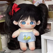 Load image into Gallery viewer, Ponytail Cotton Doll Chemical Fiber Wig Chemical Fiber Clamping BJD SD Doll Hair 20cm Purple Doll Long Curly Hair Ponytail
