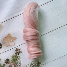 Load image into Gallery viewer, Ponytail Cotton Doll Chemical Fiber Wig Chemical Fiber Clamping BJD SD Doll Hair 20cm Purple Doll Long Curly Hair Ponytail
