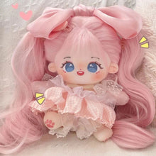 Load image into Gallery viewer, Ponytail Cotton Doll Chemical Fiber Wig Chemical Fiber Clamping BJD SD Doll Hair 20cm Purple Doll Long Curly Hair Ponytail
