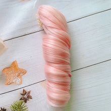 Load image into Gallery viewer, Ponytail Cotton Doll Chemical Fiber Wig Chemical Fiber Clamping BJD SD Doll Hair 20cm Purple Doll Long Curly Hair Ponytail
