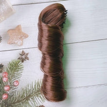Load image into Gallery viewer, Ponytail Cotton Doll Chemical Fiber Wig Chemical Fiber Clamping BJD SD Doll Hair 20cm Purple Doll Long Curly Hair Ponytail
