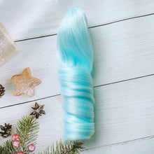 Load image into Gallery viewer, Ponytail Cotton Doll Chemical Fiber Wig Chemical Fiber Clamping BJD SD Doll Hair 20cm Purple Doll Long Curly Hair Ponytail
