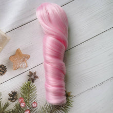 Load image into Gallery viewer, Ponytail Cotton Doll Chemical Fiber Wig Chemical Fiber Clamping BJD SD Doll Hair 20cm Purple Doll Long Curly Hair Ponytail

