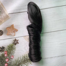 Load image into Gallery viewer, Ponytail Cotton Doll Chemical Fiber Wig Chemical Fiber Clamping BJD SD Doll Hair 20cm Purple Doll Long Curly Hair Ponytail
