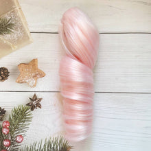 Load image into Gallery viewer, Ponytail Cotton Doll Chemical Fiber Wig Chemical Fiber Clamping BJD SD Doll Hair 20cm Purple Doll Long Curly Hair Ponytail
