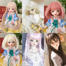 Load image into Gallery viewer, 1/6 BJD Dolls Short Long Hair High Temperature Fiber Soft Silk Doll Wig Colorful Wig Multi-color Doll's Accessories
