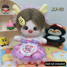Load image into Gallery viewer, 20CM Cotton Doll Rompers Cartoon Plush Doll Replacement Outfit Playing House Accessories Mini Clothes
