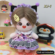 Load image into Gallery viewer, 20CM Cotton Doll Rompers Cartoon Plush Doll Replacement Outfit Playing House Accessories Mini Clothes
