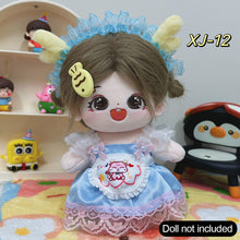 Load image into Gallery viewer, 20CM Cotton Doll Rompers Cartoon Plush Doll Replacement Outfit Playing House Accessories Mini Clothes
