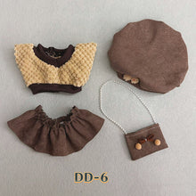 Load image into Gallery viewer, 20CM Cotton Doll Rompers Cartoon Plush Doll Replacement Outfit Dress Playing House Accessories Mini Clothes
