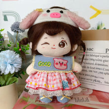 Load image into Gallery viewer, 20CM Cotton Doll Rompers Cartoon Plush Doll Replacement Outfit Dress Playing House Accessories Mini Clothes
