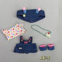 Load image into Gallery viewer, 20CM Cotton Doll Rompers Cartoon Plush Doll Replacement Outfit Playing House Accessories Mini Clothes
