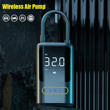 Load image into Gallery viewer, 150PSI Car Inflator Air Pump Portable Self Propelled Electric Air Compressor Pump Tire Handheld Wireless Digital Display Pump and Charger for Phone
