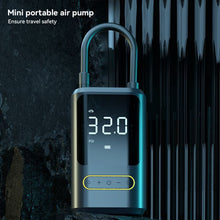 Load image into Gallery viewer, 150PSI Car Inflator Air Pump Portable Self Propelled Electric Air Compressor Pump Tire Handheld Wireless Digital Display Pump and Charger for Phone
