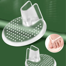 Load image into Gallery viewer, Small Round Dot Anti Slip Clip Foot Flip Flop GEL Transparent Anti Wear Front Half Cushion Clip Foot High Heels Herringbone Style Foot Pad
