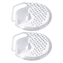 Load image into Gallery viewer, Small Round Dot Anti Slip Clip Foot Flip Flop GEL Transparent Anti Wear Front Half Cushion Clip Foot High Heels Herringbone Style Foot Pad
