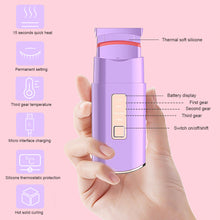 Load image into Gallery viewer, Electric Portable Smiling Shark Eyelashes Curls Small Heated Eyelash Curler Long Lasting Electric Heated Comb Makeup Tool
