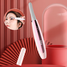 Load image into Gallery viewer, Electric Portable Smiling Shark Eyelashes Curls Small Heated Eyelash Curler Long Lasting Electric Heated Comb Makeup Tool
