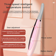 Load image into Gallery viewer, Electric Portable Smiling Shark Eyelashes Curls Small Heated Eyelash Curler Long Lasting Electric Heated Comb Makeup Tool
