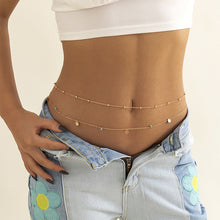 Load image into Gallery viewer, Fashion Sexy Imitation Rhinestone Metal Chain Waist Chain Women Summer Beach Body Chain Boho Beach Waist Chain Jewelry
