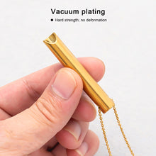 Load image into Gallery viewer, Yoga Meditation Whistle Mindfulness Pendant Stainless Steel Engraved Character Anxiety Necklace Adjusting Breath To Relieve Anxiety Necklace
