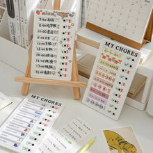 Load image into Gallery viewer, Portable Chore Chart Memo Board, To Do List Checklist Board Detachable Reusable DIY Message Home Travel Planning Reminder Chart
