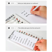 Load image into Gallery viewer, Portable Chore Chart Memo Board, To Do List Checklist Board Detachable Reusable DIY Message Home Travel Planning Reminder Chart
