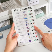 Load image into Gallery viewer, Portable Chore Chart Memo Board, To Do List Checklist Board Detachable Reusable DIY Message Home Travel Planning Reminder Chart

