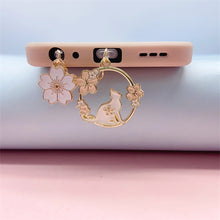 Load image into Gallery viewer, Sakura Rabbit Dust Plug Charm Kawaii Phone Anti Dust Cap Cute Charge Port Plug For iPhone Type C Dust Protection Stopper
