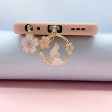 Load image into Gallery viewer, Sakura Rabbit Dust Plug Charm Kawaii Phone Anti Dust Cap Cute Charge Port Plug For iPhone Type C Dust Protection Stopper
