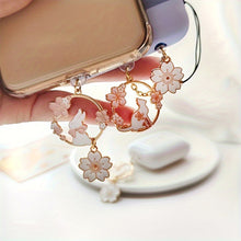 Load image into Gallery viewer, Sakura Rabbit Dust Plug Charm Kawaii Phone Anti Dust Cap Cute Charge Port Plug For iPhone Type C Dust Protection Stopper
