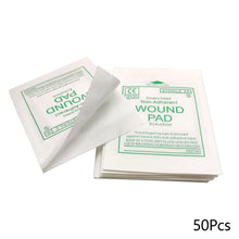 Load image into Gallery viewer, 50/100pcs Sterile Non-woven Gauze Pad Wound Care Supplies Gauze Pad Cotton First Aid Waterproof Wound Dressing
