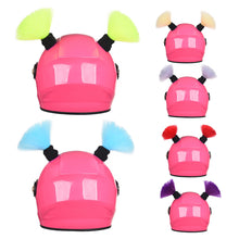 Load image into Gallery viewer, 2Pcs Motorcycle Helmet Braids Wig Woman Lady Loose Wig Braid Motorbike Helmet Pigtails Decoration For Women Men Children
