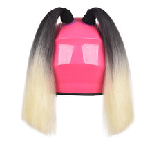Load image into Gallery viewer, 2Pcs Motorcycle Helmet Braids Wig Woman Lady Loose Wig Ponytail Braid Motorbike Helmet Pigtails Decoration For Women Children
