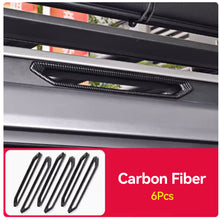 Load image into Gallery viewer, 6Pcs Roof Luggage Rack Decorative Strip Plate Cover For Chery Jetour TravellerJetour T2 2023 2024 Carbon Fiber and Black
