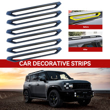 Load image into Gallery viewer, 6Pcs Roof Luggage Rack Decorative Strip Plate Cover For Chery Jetour TravellerJetour T2 2023 2024 Carbon Fiber and Black
