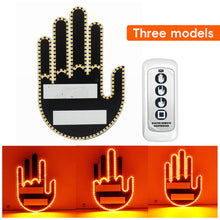 Load image into Gallery viewer, LED Car Finger Light with Remote Control Cool Funny Car Interior Light Finger Up LED Middle Finger Hand Lamp Car Accessories
