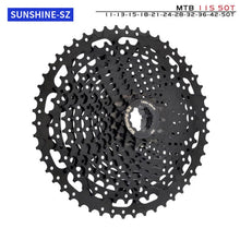 Load image into Gallery viewer, MTB Bike Road Bicycle Freewheel 11V 12V 42/46/50T 52T for M5100 M6100 M7100 HG Hub SUNSHINE Black Cassette 8S 9S 10S 11S 12S
