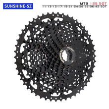Load image into Gallery viewer, MTB Bike Road Bicycle Freewheel 11V 12V 42/46/50T 52T for M5100 M6100 M7100 HG Hub SUNSHINE Black Cassette 8S 9S 10S 11S 12S
