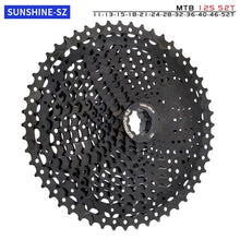 Load image into Gallery viewer, MTB Bike Road Bicycle Freewheel 11V 12V 42/46/50T 52T for M5100 M6100 M7100 HG Hub SUNSHINE Black Cassette 8S 9S 10S 11S 12S
