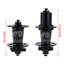Load image into Gallery viewer, TANKE 120 Click Hub 6 Bearing MTB Mountain Bike Hub Front Rear Thru HG 28 32 36 Holes Disc Brake Bicycle Hubs 8 9 10 11 12 Speed
