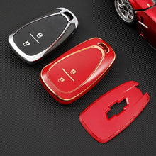 Load image into Gallery viewer, TPU Car Key Case Cover Shell For Chevrolet Malibu Blazer Traverse Seeker Onix Equino Volt Bolt Trax Orlando Cruze Spark Sonic Camaro
