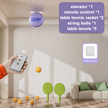 Load image into Gallery viewer, Hanging table tennis trainer remote control for children indoor double automatic rebound training set

