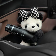 Load image into Gallery viewer, Car Cute Bowknot Panda Wiper Turn Signal Switch Ornaments Plush Decor Doll Auto Interior Accessories
